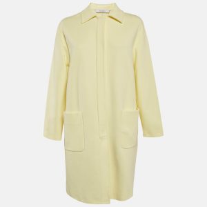 Max Mara Yellow Gabardine Single Breasted Long Coat M, Coats & Jackets - Luxury Closet catalog