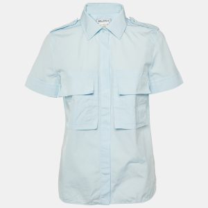 Max Mara Blue Cotton Short Sleeve Shirt M, Shirts & Tops - Luxury Closet catalog