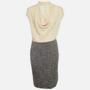 Max Mara Beige Crepe & Linen Blend Midi Dress M, Dresses - Luxury Closet catalog