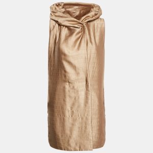 Max Mara City Beige Textured Satin Sleeveless Hooded Uguale Coat M, Coats & Jackets - Luxury Closet catalog