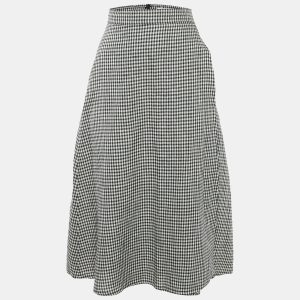 Max Mara Black/White Checkered Midi Skirt M, Skirts - Luxury Closet catalog