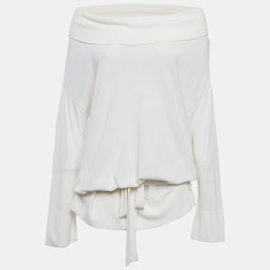 Max Mara White Knit Waist Tie Detail Oversized Sweater M, Sweaters & Cardigans - Luxury Closet catalog