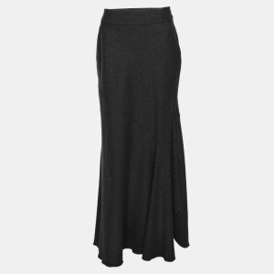 Max Mara Grey Wool Blend Pleated Maxi Skirt S, Skirts - Luxury Closet catalog
