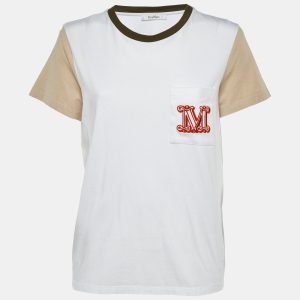 Max Mara White Cotton Logo Embroidered Crew Neck T-Shirt L, Shirts & Tops - Luxury Closet catalog