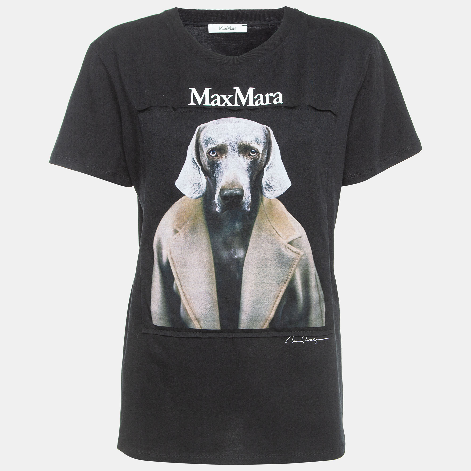 Max Mara Black Dog Print Cotton T-Shirt XL, Shirts & Tops - Luxury Closet catalog