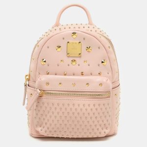 MCM Pink Leather X-mini Stark Bebe Boo Backpack, Backpacks - Luxury Closet catalog
