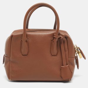 MCM Brown Leather Small Bowler Bag, Satchels - Luxury Closet catalog