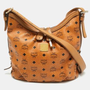 MCM Cognac Visetos Coated Canvas and Leather Hobo, Shoulder Bags - Luxury Closet catalog