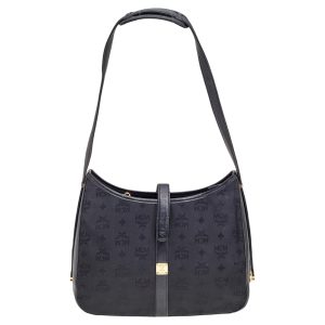 MCM Black Visetos Nylon and Leather Hobo, Shoulder Bags - Luxury Closet catalog