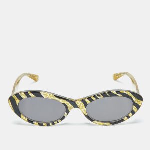 McQ by Alexander McQueen Yellow/Black MQ0190S Frame Cat Eye Sunglasses, Sunglasses - Luxury Closet catalog