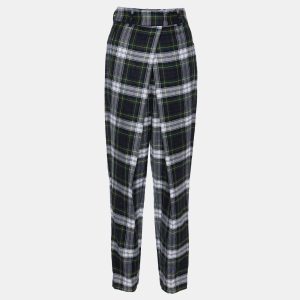 McQ by Alexander McQueen Green Tartan Wool Pleated Trousers S, Clothing - Luxury Closet catalog