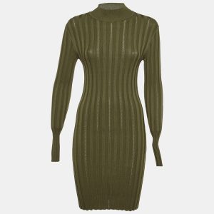 McQ by Alexander McQueen Green Rib Knit Bodycon Dress M, Dresses - Luxury Closet catalog