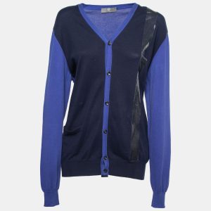 McQ by Alexander McQueen Blue Knit Button Front Long Sleeve Cardigan L, Sweaters & Cardigans - Luxury Closet catalog