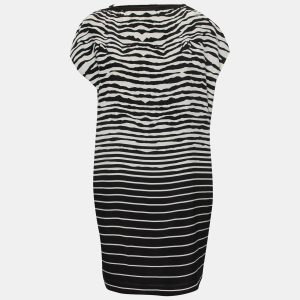 McQ by Alexander McQueen Black Striped Zipper Detail Midi Dress M, Dresses - Luxury Closet catalog