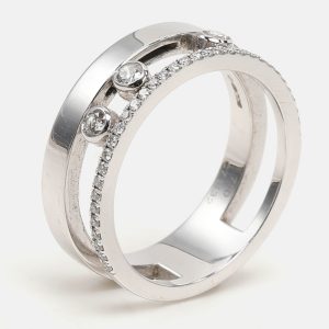 Messika Move Romane Diamonds 18k White Gold Ring Size 54, Rings - Luxury Closet catalog