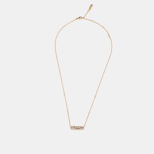 Messika Baby Move Pav&eacute; Diamonds 18k Rose Gold Necklace, Necklaces - Luxury Closet catalog