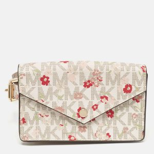 Michael Kors Multicolor Signature Floral Coated Canvas Envelope Belt Bag, Handbags - Luxury Closet catalog