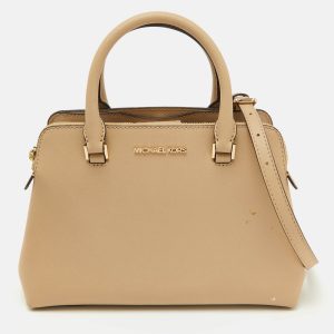 Michael Kors Beige Leather Small Idina Satchel, Satchels - Luxury Closet catalog