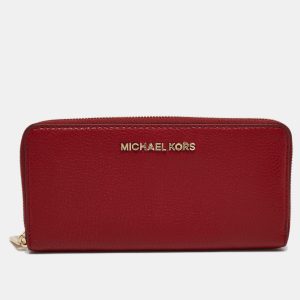 Michael Kors Red Leather Zip Continental Wallet, Wallets & Money Clips - Luxury Closet catalog