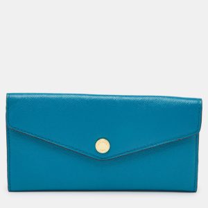 Michael Kors Blue/Brown Leather Flap Continental Wallet, Wallets & Money Clips - Luxury Closet catalog