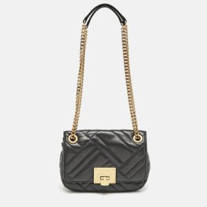 Michael Kors Black Quilted Leather Small Vivianne Flap Shoulder Bag, Shoulder Bags - Luxury Closet catalog