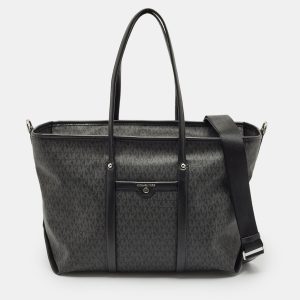 Michael Kors Black Signature Coated Canvas Large Beck Tote, Tote Handbags - Luxury Closet catalog