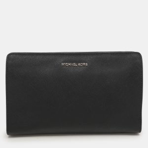Michael Kors Black Leather Large Jet Set Travel Crossbody Bag, Handbags - Luxury Closet catalog