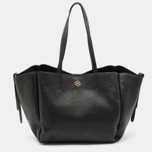 Michael Kors Black Leather Open Tote, Tote Handbags - Luxury Closet catalog