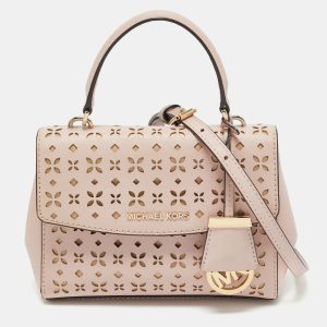 Michael Kors Light Pink Leather XS Laser Cut Ava Top Handle Bag, Satchels - Luxury Closet catalog