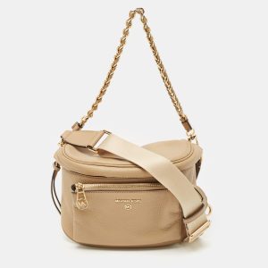 Michael Kors Beige Leather Medium Slater Sling Bag, Shoulder Bags - Luxury Closet catalog