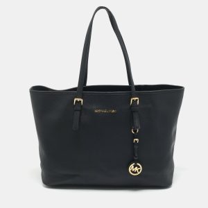 Michael Kors Black Leather Large Jet Set Travel Tote, Tote Handbags - Luxury Closet catalog