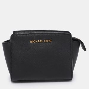 Michael Kors Black Leather Mini Selma Crossbody Bag, Handbags - Luxury Closet catalog