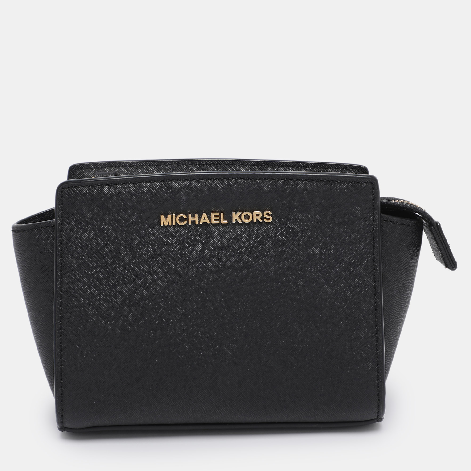 Michael Kors Black Leather Mini Selma Crossbody Bag, Handbags - Luxury Closet catalog