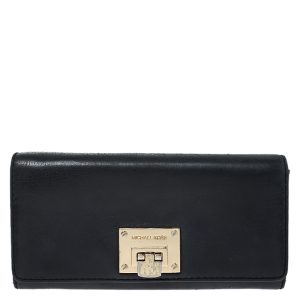 Michael Kors Black Leather Flap Continental Wallet, Wallets & Money Clips - Luxury Closet catalog
