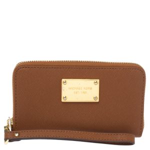 Michael Kors Brown Leather Jet Set Zip Around Wristlet Wallet, Wallets & Money Clips - Luxury Closet catalog
