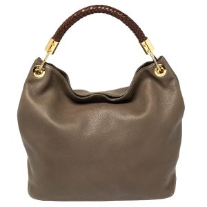 Michael Kors Dark Beige/Brown Soft Leather Skorpios Hobo, Shoulder Bags - Luxury Closet catalog