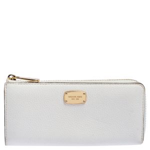 Michael Kors Off White Leather Zip Continental Wallet, Wallets & Money Clips - Luxury Closet catalog