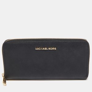 Michael Kors Black Leather Bedford Zip Around Wallet, Wallets & Money Clips - Luxury Closet catalog