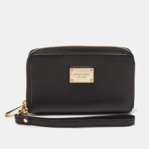 Michael Kors Black Saffiano Leather Jet Set Compact Wristlet Wallet, Wallets & Money Clips - Luxury Closet catalog