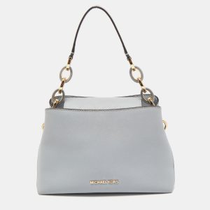 Michael Kors Light Blue Saffiano Leather Portia Satchel, Satchels - Luxury Closet catalog