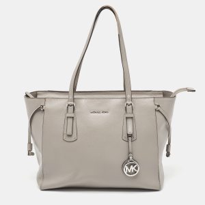 Michael Kors Grey Leather Medium Voyager Tote, Tote Handbags - Luxury Closet catalog