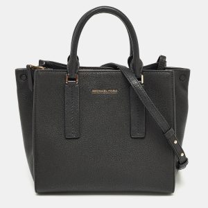 Michael Kors Black Leather Medium Alessa Satchel, Satchels - Luxury Closet catalog
