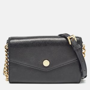 Michael Kors Black Leather Mini Envelope Crossbody Bag, Handbags - Luxury Closet catalog