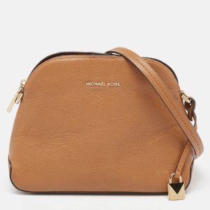 Michael Kors Brown Leather Cindy Dome Crossbody Bag, Handbags - Luxury Closet catalog