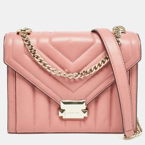 Michael Kors Pink Quilted Leather Large Whitney Shoulder Bag, Shoulder Bags - Luxury Closet catalog