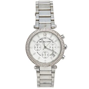 Michael Kors Silver Stainless Steel Parker MK5353 Women's Wristwatch 39 mm, Watches - Luxury Closet catalog