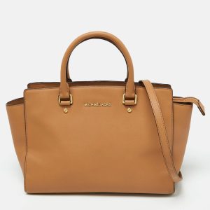MICHAEL Michael Kors Tan Leather Medium Selma Tote, Tote Handbags - Luxury Closet catalog