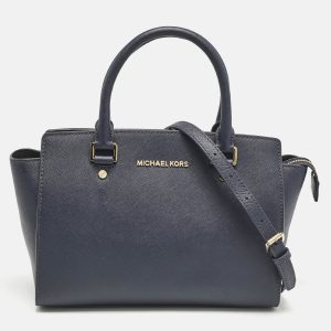MICHAEL Michael Kors Navy Blue Leather Medium Selma Satchel, Satchels - Luxury Closet catalog