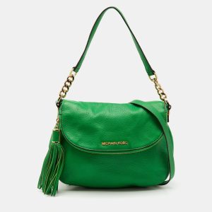 MICHAEL Michael Kors Green Leather Bedford Tassel Crossbody Bag, Handbags - Luxury Closet catalog