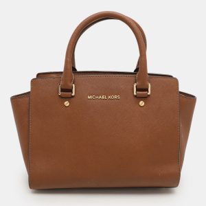 MICHAEL Michael Kors Brown Leather Medium Selma Satchel, Satchels - Luxury Closet catalog